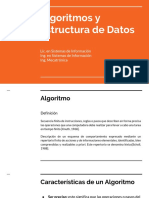 Algoritmos y Estructura de Datos - Clase I