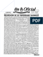 BO 03 Enero 1956 Decreto-Ley 640355 Organizacion de Las Universidades Nacionales