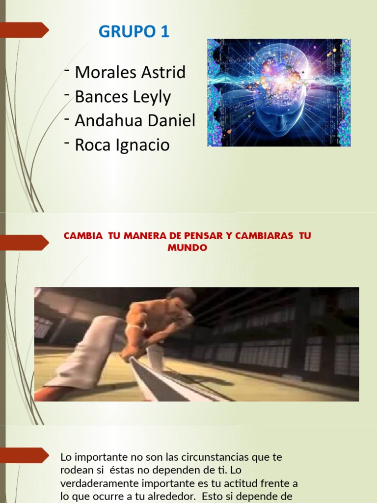 Cambia Tu Mente y Cambiaras Tu Mundo-Grupo1 | PDF | Crecimiento ...