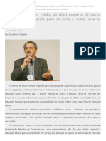 IGOTO Reforma Do Ensino Médio Do - Des - Governo de Turno - Decreta-Se Uma Escola para Os Ricos e Outra para Os Pobres