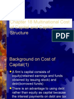 Chapter 18 Multinational Cost of Capital and Capital Structure