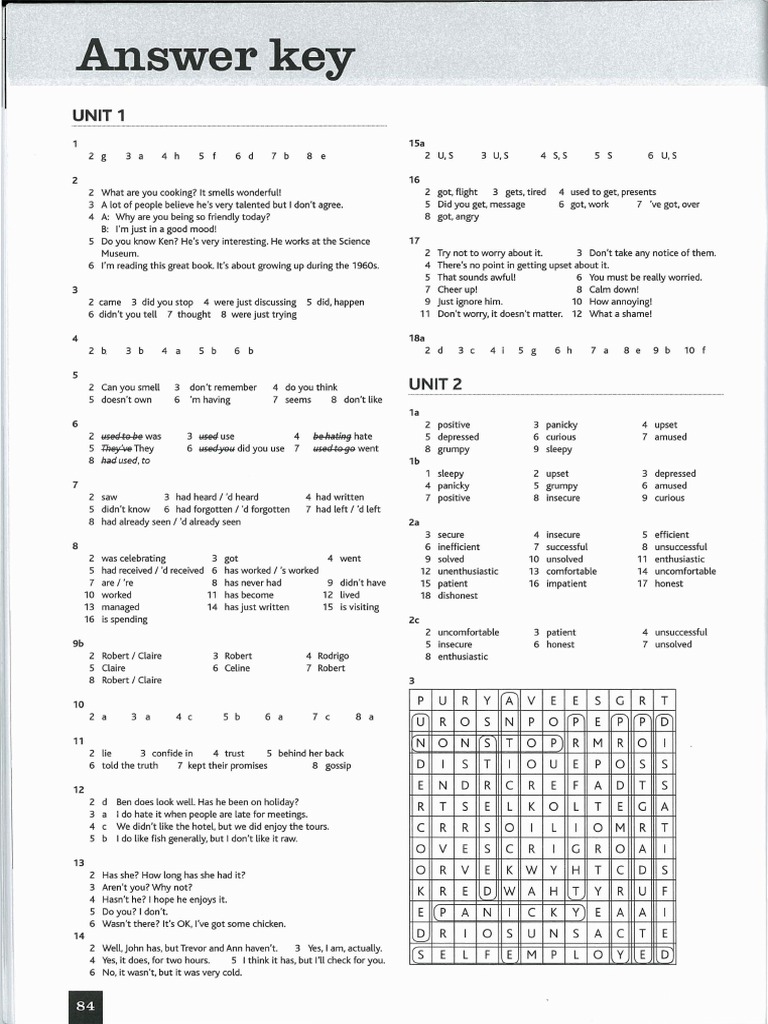 Cutting Edge Upper Intermediate Answer Key | PDF | Psychology ...