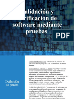 Validación y verificación de software mediante pruebas