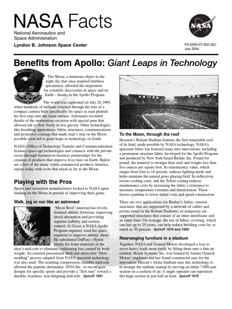Apollo Program's Impact on Earth Technologies | PDF | Apollo Program | Nasa