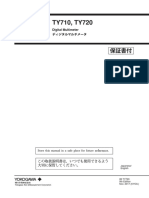 Manual Multimetro Yokogawa TY720 E