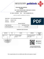 Poliklinik Muc Hentian Kajang:: 850602-10-5186: Malaysian Specimen Particulars