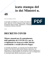 Comunicato Stampa Del Consiglio Dei Ministri Parte 1