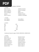 EJERCICIOS DE NOMENCLATURA INORGANICA