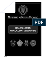 Reglamento de Protocolo y Ceremonial Militar FF - Aa.