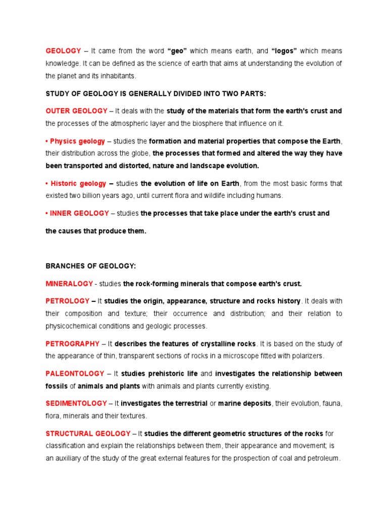 Chapter 1 Summarized | PDF | Plate Tectonics | Erosion