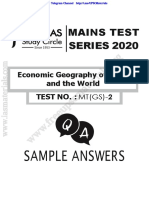 Mains Test Series 2020: Sample Answers