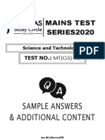 Mains Test SERIES2020: Sample Answers & Additional Content