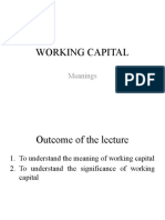 Working Capital: Meanings