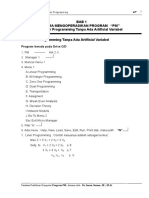 Cara Mengoperasikan Program Linear PM