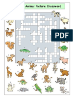 Big Animal Picture Crossword Fun Activities Games 1880