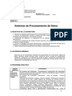 Sistemas de Procesamiento de Datos - Programa