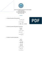 Matemática aplicada potencias productos cocientes