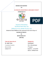 Production of Bio-Ethanol From Wheat and Barley Straw: Dissertation Report ON