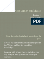 African American Music: Prof. Meyers