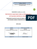 Protocolo Sanitario Contra El Covid-19 Transporte Fluvial JV Area Operativa Fluvial