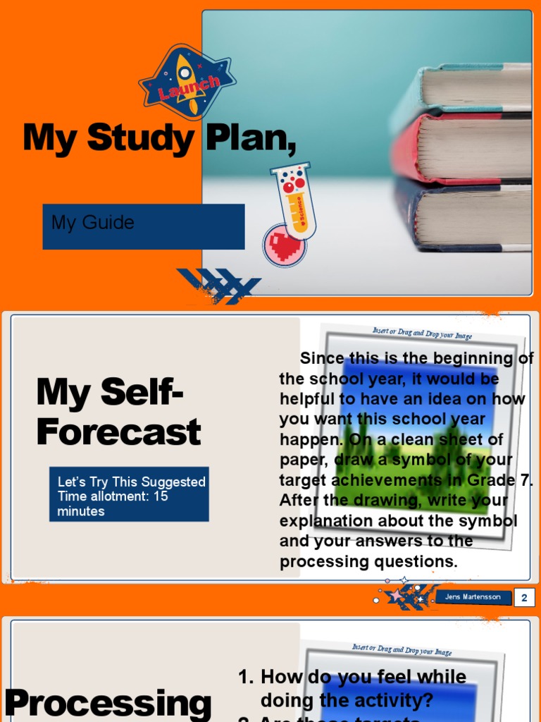 Grade 7 Study Plan and Self-Forecast | PDF | Cognition | Communication