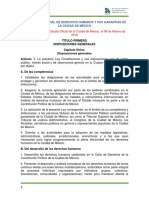 Ley Constitucional de Derechos Humanos y Sus Garantías de La Ciudad de México