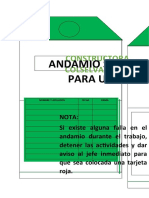 Tarjeta de Inspección de Andamios - Color Verde