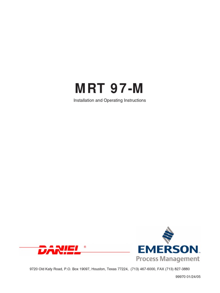 MRT 97-M: Installation and Operating Instructions | PDF | Electrical