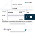 Assignment Front Sheet: Date Received (1 Submission) Date Received (2 Submission)