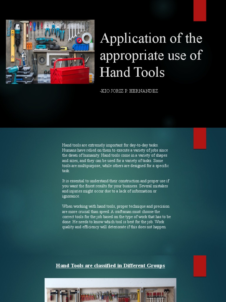 ApplicationoftheappropriateuseofHandTools HERNANDEZ (Autosaved