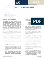 Modelo de demanda MBA: Los agentes económicos