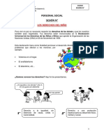 SESION DE PERSONAL SOCIAL LOS Derechos Del Niño