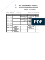 Rol de Examanes Finales 2011-I