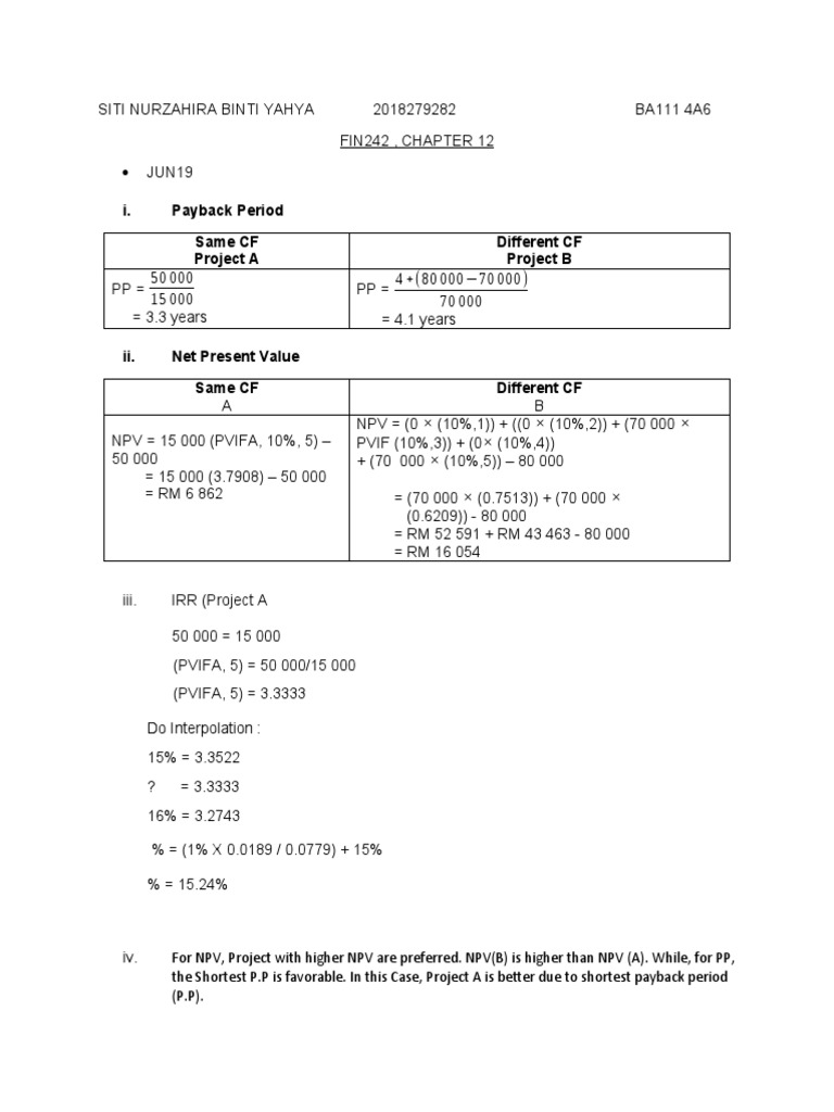 Payback Period Analysis in Capital Budgeting | PDF | Net Present Value ...
