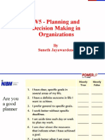W5 - Planning and Decision Making in Organizations.....