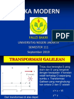 Materi 1 - Fisika Modern (Pert 1,2) Teori Relativitas (Sep2019)