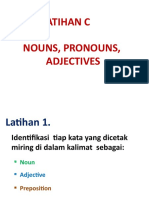 Latihan C Nouns, Pronouns, Adjectives