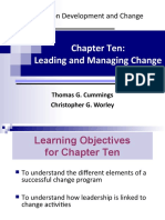 Chapter Ten: Leading and Managing Change
