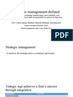 Strategic Management-Defined