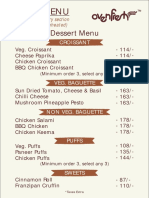 Bakery Menu - OCT. 21