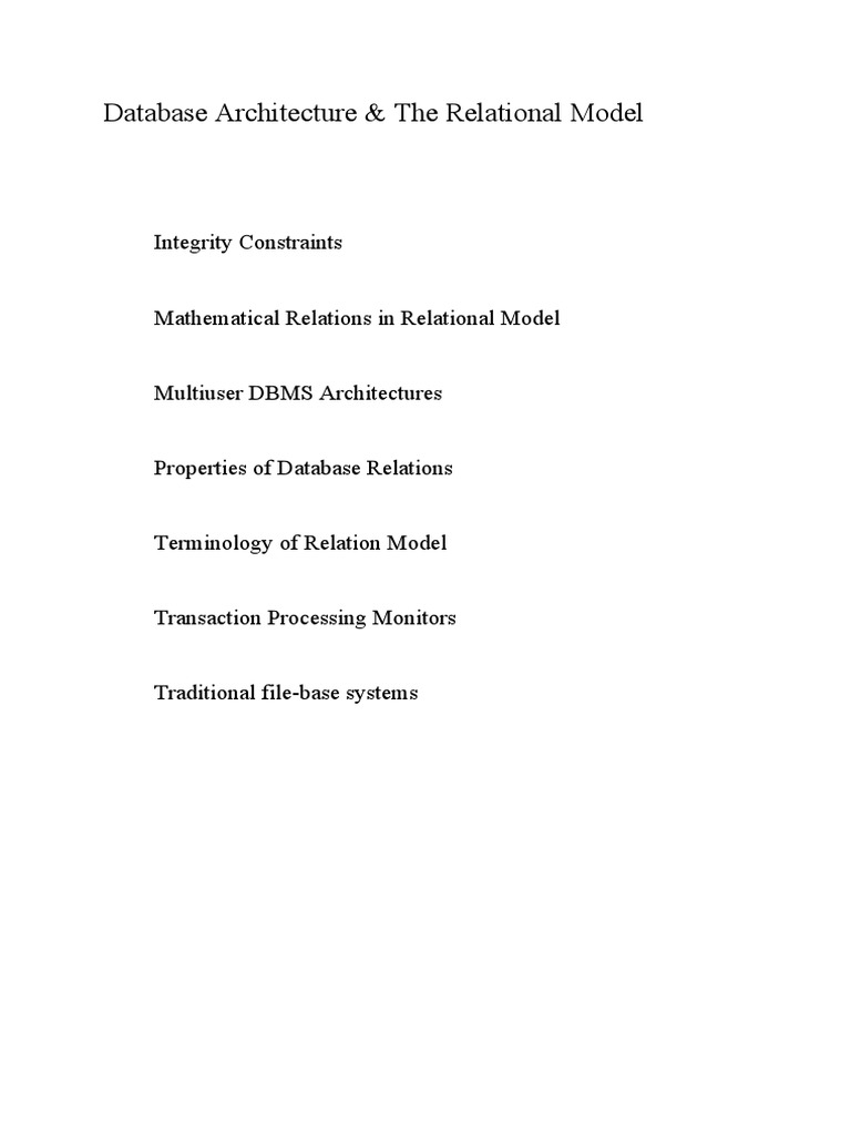 Understanding Database Architecture & Models | PDF