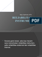 Reliabilitas Instrumen