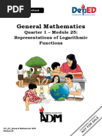 General Mathematics: Quarter 1 - Module 25: Representations of Logarithmic Functions