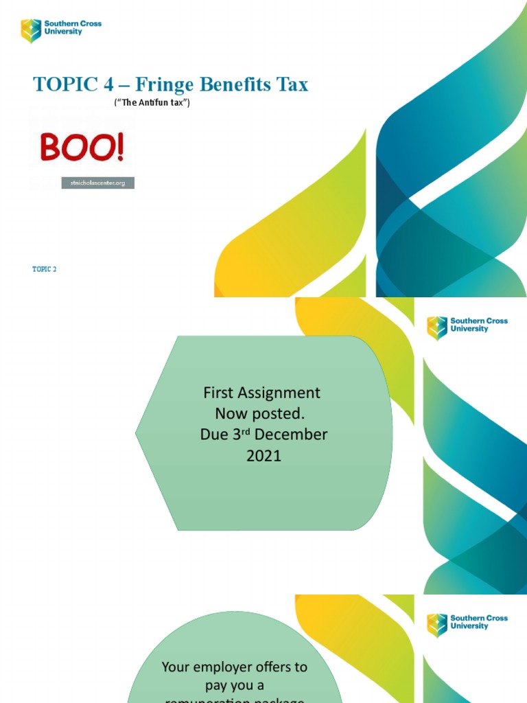 Lecture 4 FBT PDF Employee Benefits Value Added Tax