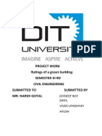Project Work Ratings of A Green Building Semester Iii RD Civil Engineering Submitted To Submitted by MR: Harsh Goyal