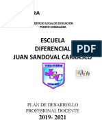 Escuela Diferencial Juan Sandoval Carrasco: Plan de Desarrollo Profesional Docente