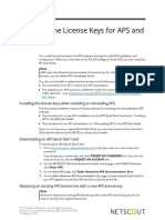 Installing The License Keys For APS and AIF