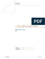 Project: High Level Design Template: Department Name