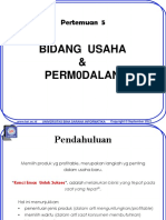 Bidang Usaha & Perm0Dalan: Pertemuan 5