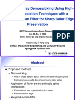 Color Filter Array Demosaicking Using High-Order Interpolation Techniques With A Weighted Median Filter For Sharp Color Edge Preservation
